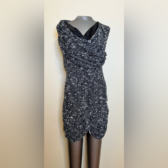 Gracia size small sweater dress with attached interesting Cowel neck/scarf - Picture 3 of 11